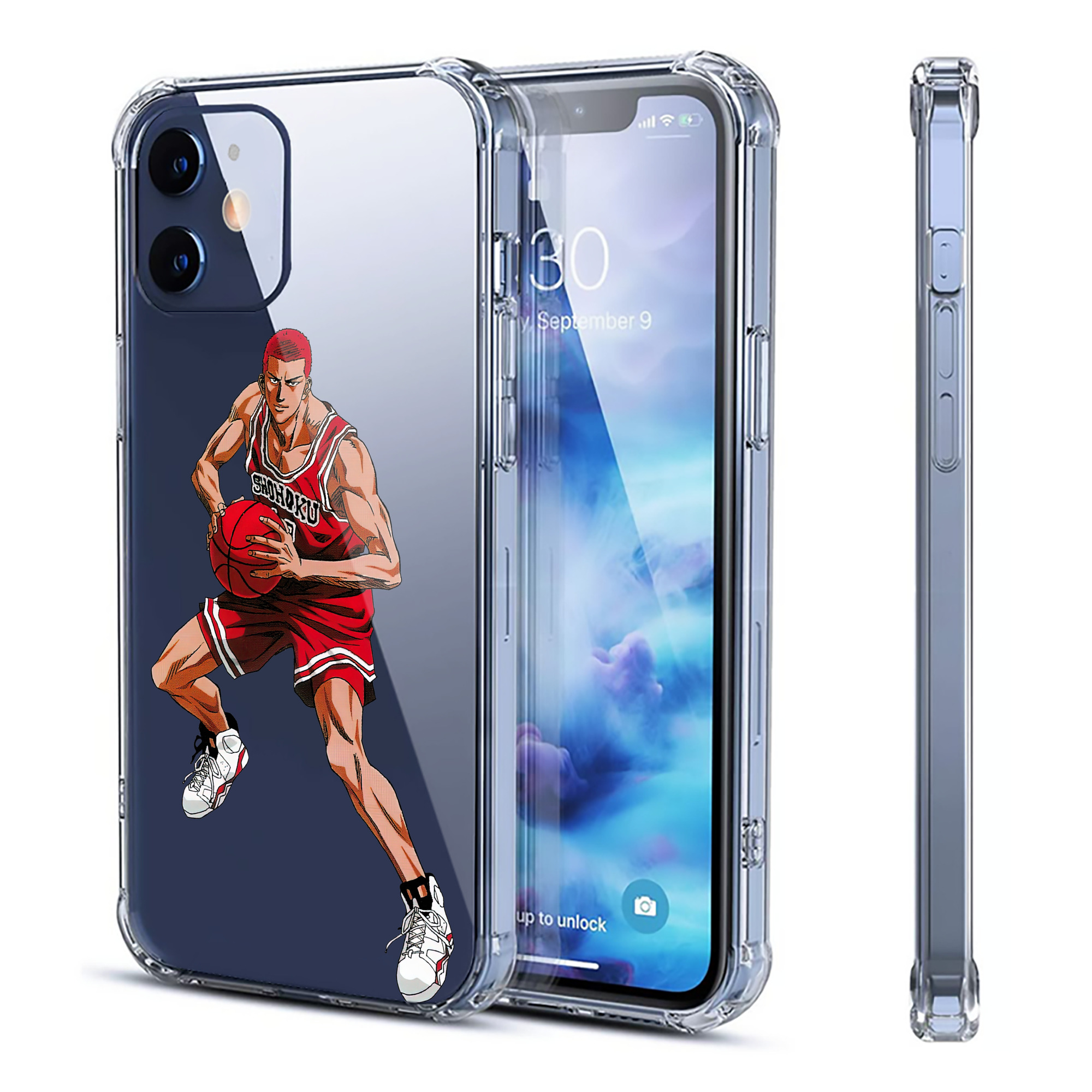 （画像用） SLAM DUNK／スラムダンク 【iPhone 12シリーズ対応】透明スマホケース（クリアソフトケース）